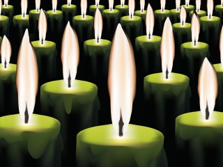 Das Green Candles Wallpaper 320x240
