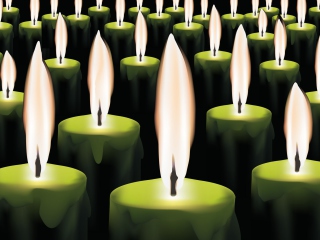 Fondo de pantalla Green Candles 320x240