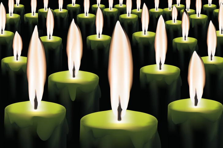 Green Candles wallpaper