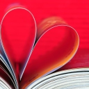 Das Book Pages Form A Heart Wallpaper 128x128