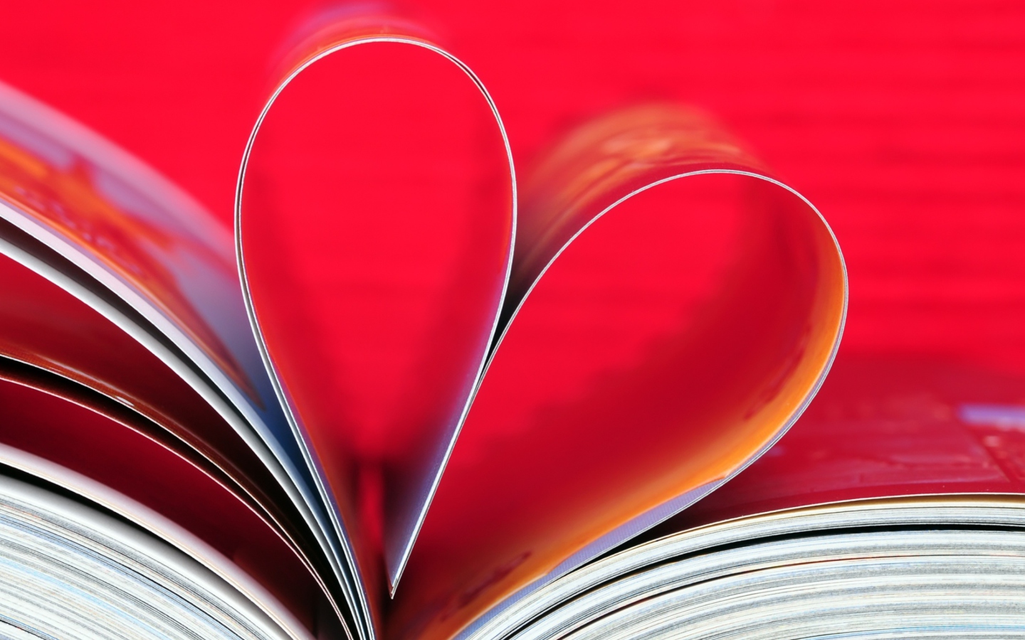Обои Book Pages Form A Heart 1440x900