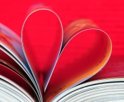 Обои Book Pages Form A Heart 176x144