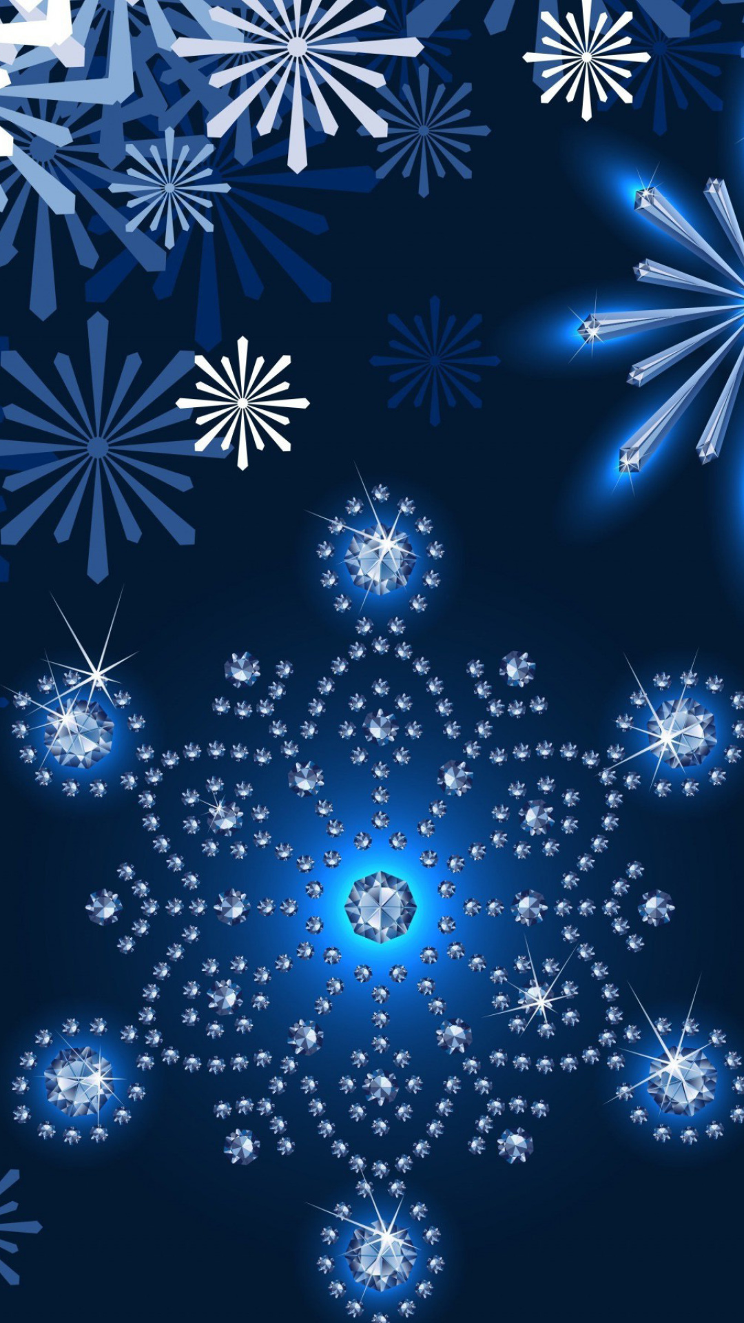 Das Snowflakes Ornament Wallpaper 1080x1920
