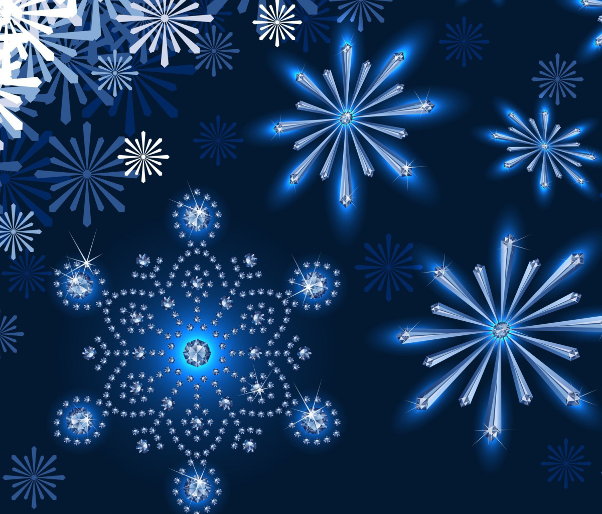 Das Snowflakes Ornament Wallpaper 1200x1024
