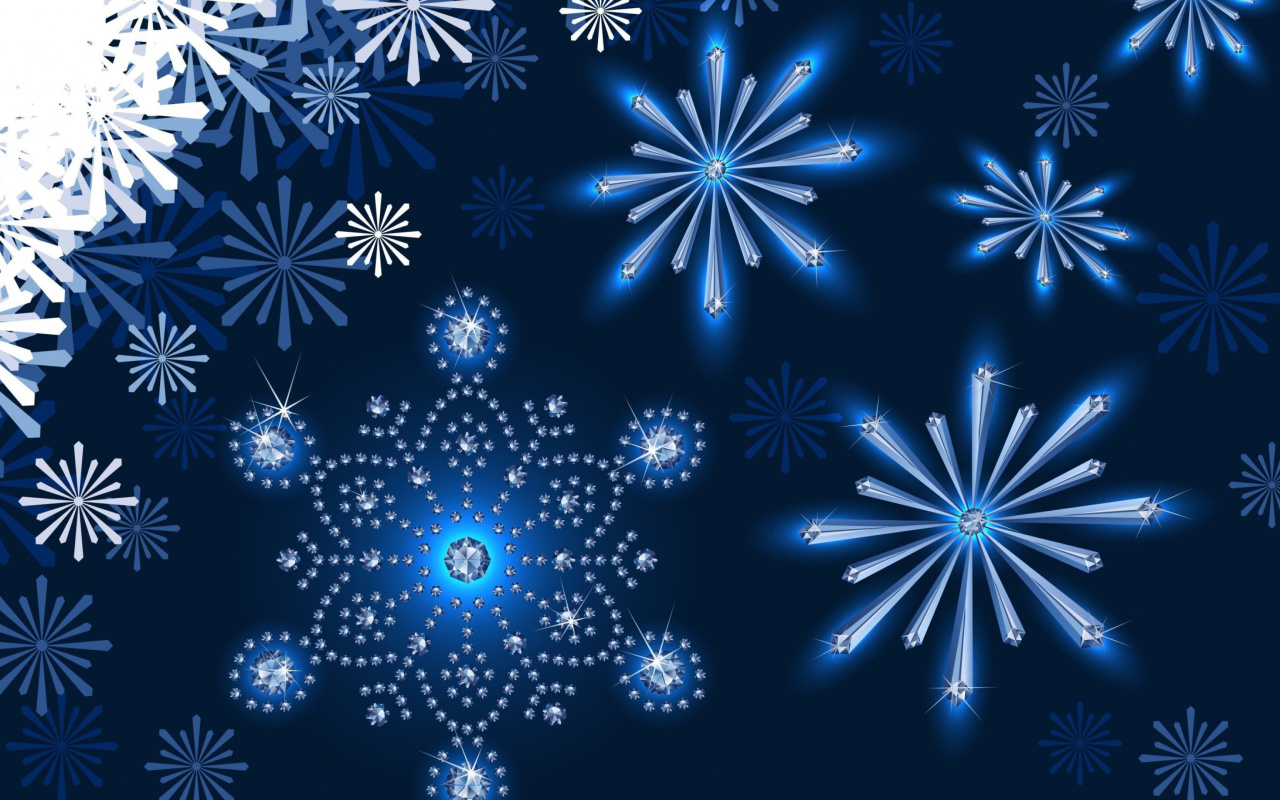 Das Snowflakes Ornament Wallpaper 1280x800