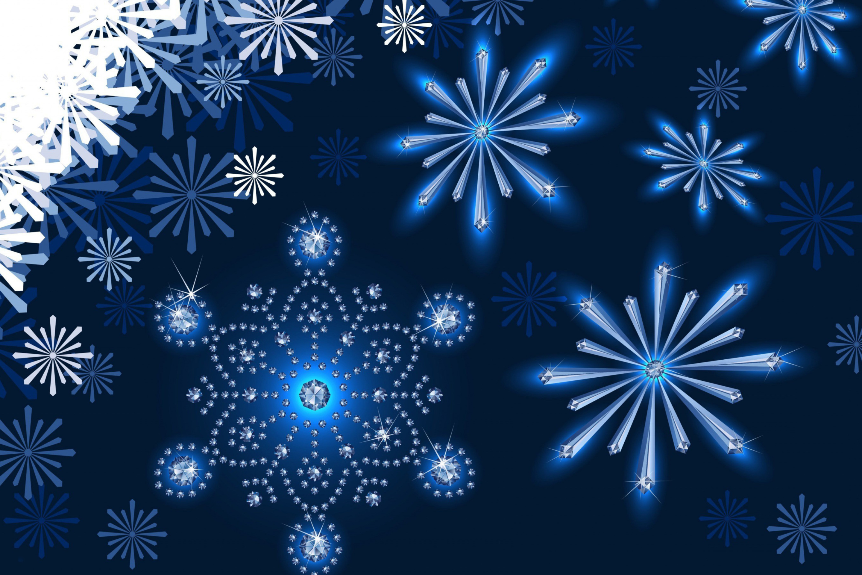 Обои Snowflakes Ornament 2880x1920