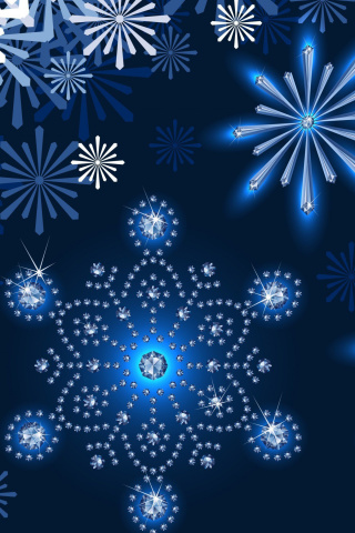 Sfondi Snowflakes Ornament 320x480