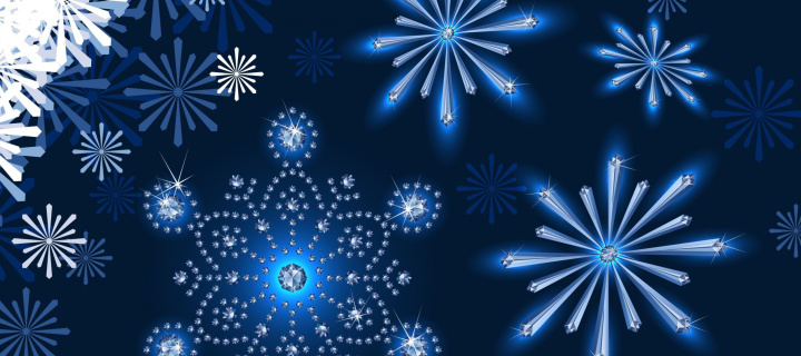 Fondo de pantalla Snowflakes Ornament 720x320
