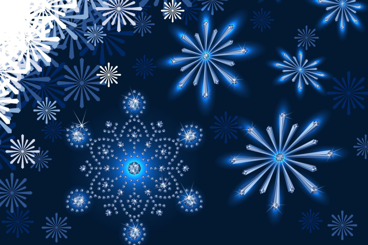 Das Snowflakes Ornament Wallpaper