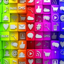 Social  Media Icons: SMS, Blog screenshot #1 128x128