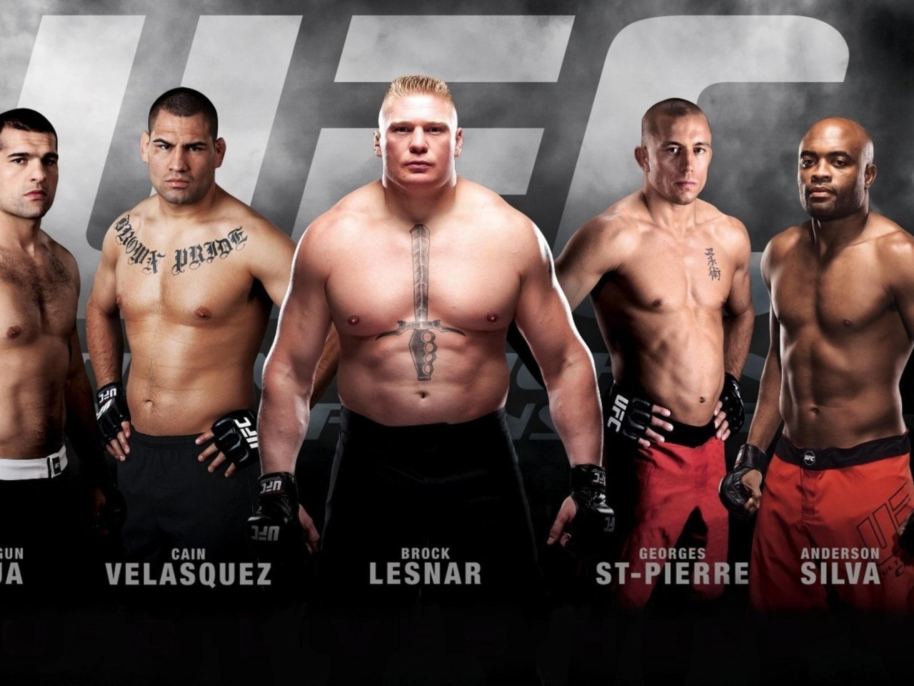 Das Ufc Mma Mixed Fighters Wallpaper 1280x960