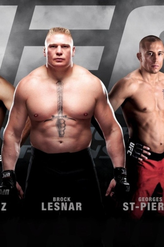 Ufc Mma Mixed Fighters wallpaper 320x480