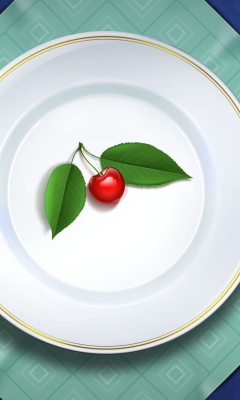 Cherry Plate wallpaper 240x400