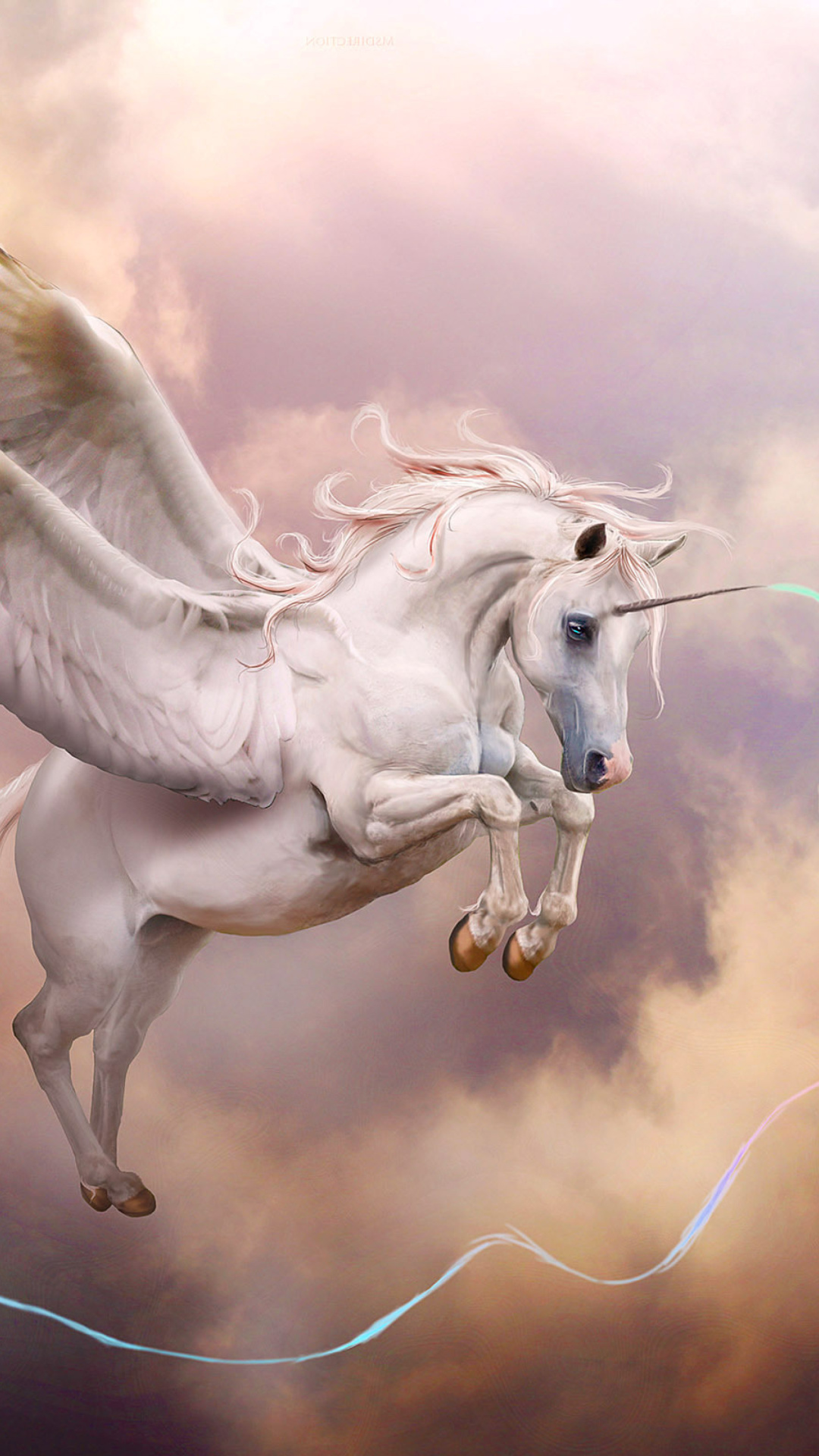 Обои Pegasus, Unicorn 1080x1920