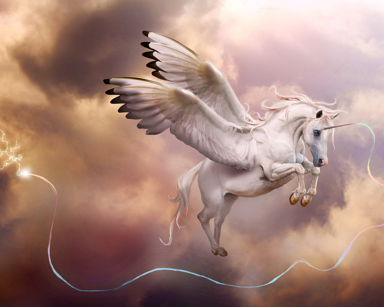 Pegasus, Unicorn wallpaper 1280x1024