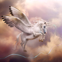 Das Pegasus, Unicorn Wallpaper 128x128