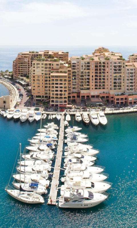 Posh Monaco Yachts wallpaper 480x800