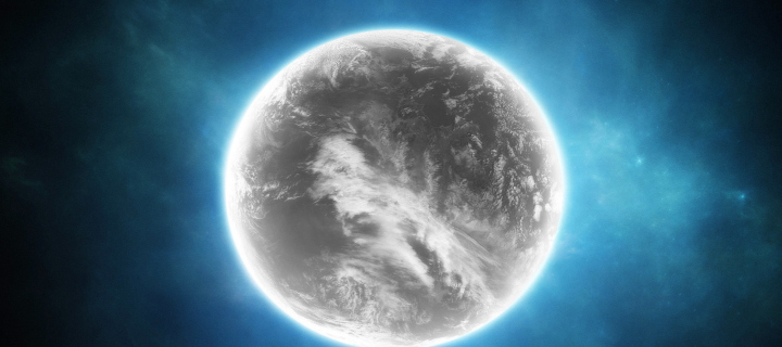 Fondo de pantalla Gray Planet 720x320