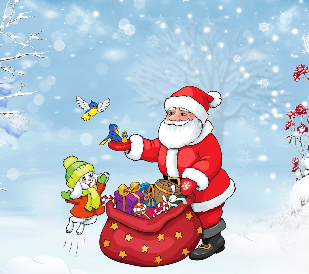 Santa Claus And The Christmas Adventure wallpaper 1080x960
