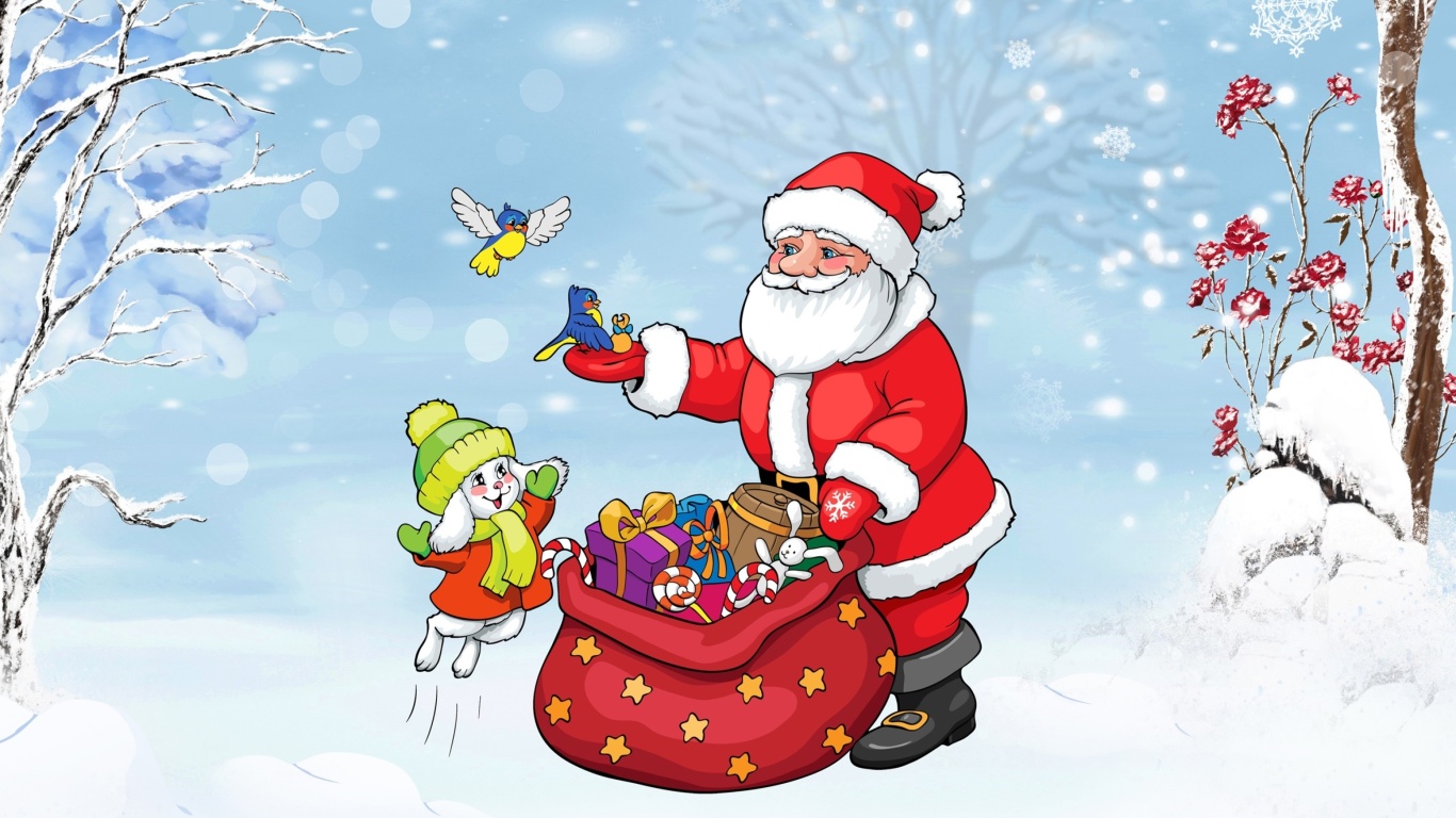 Fondo de pantalla Santa Claus And The Christmas Adventure 1366x768