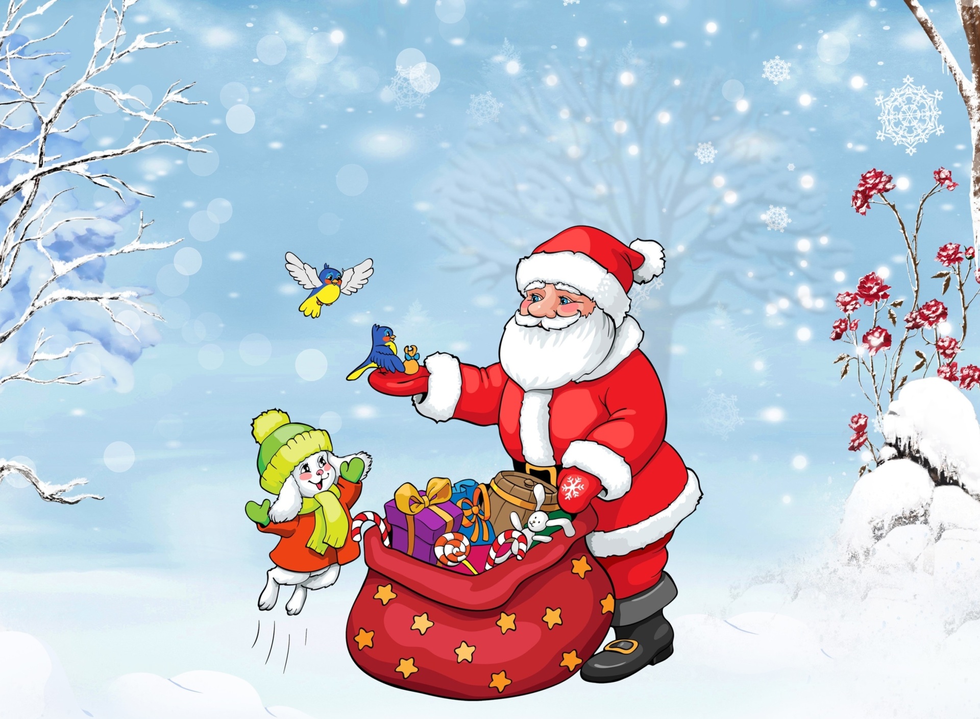 Santa Claus And The Christmas Adventure wallpaper 1920x1408