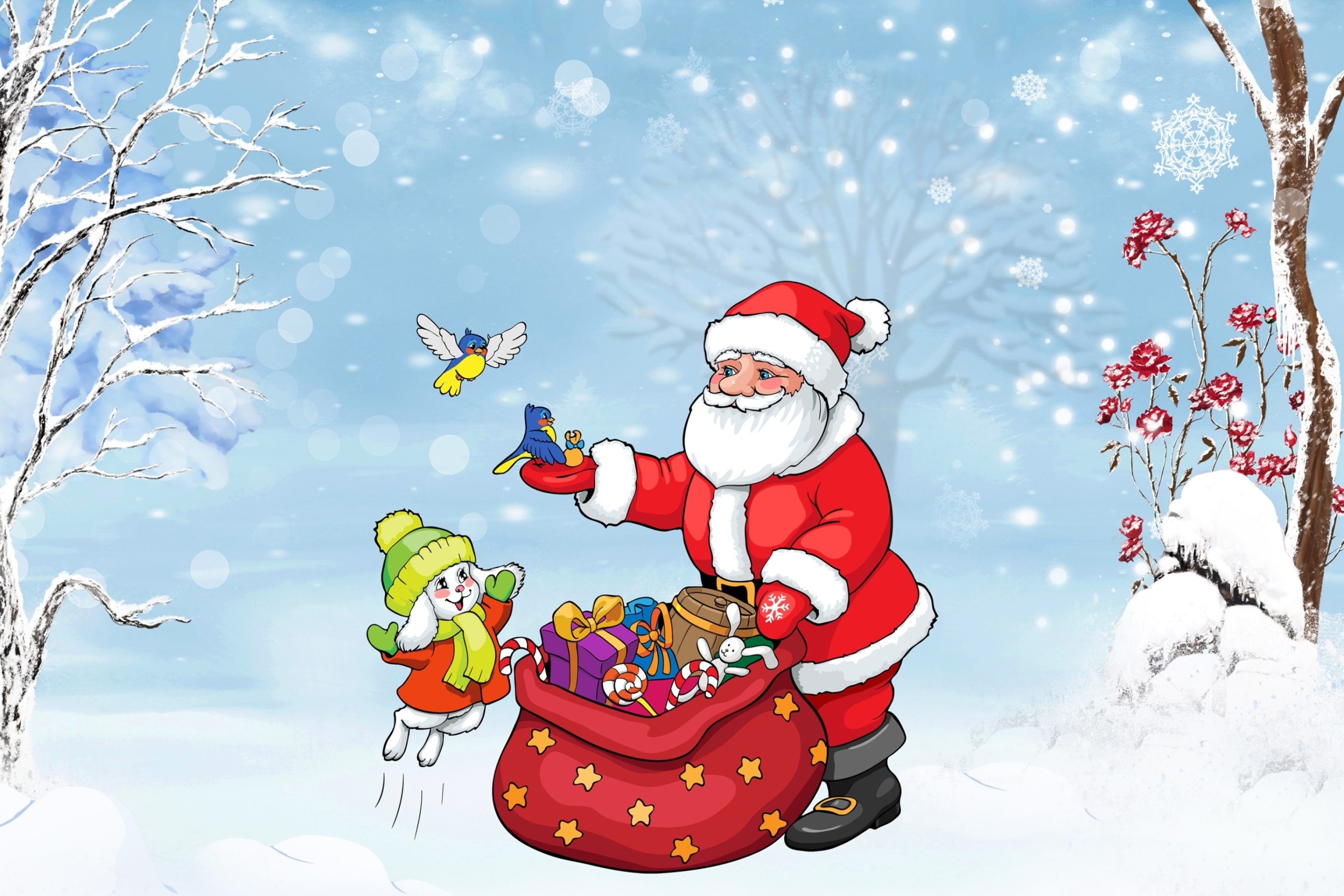 Das Santa Claus And The Christmas Adventure Wallpaper 2880x1920