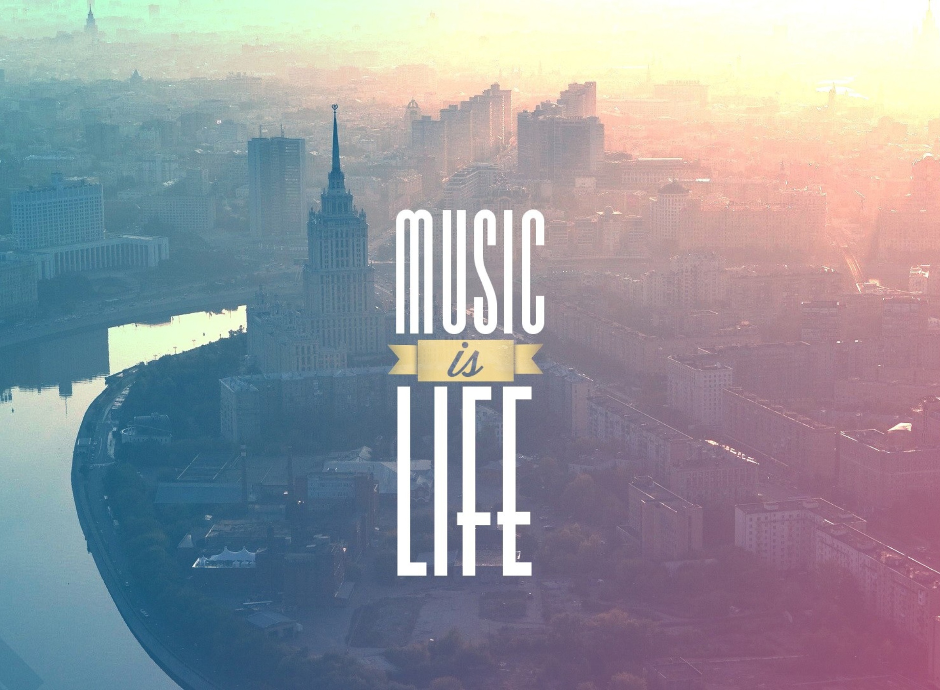 Das Music Is Life Wallpaper 1920x1408