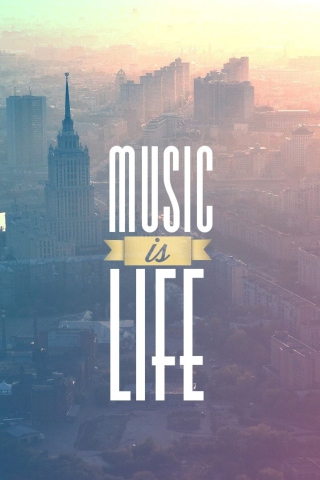 Fondo de pantalla Music Is Life 320x480