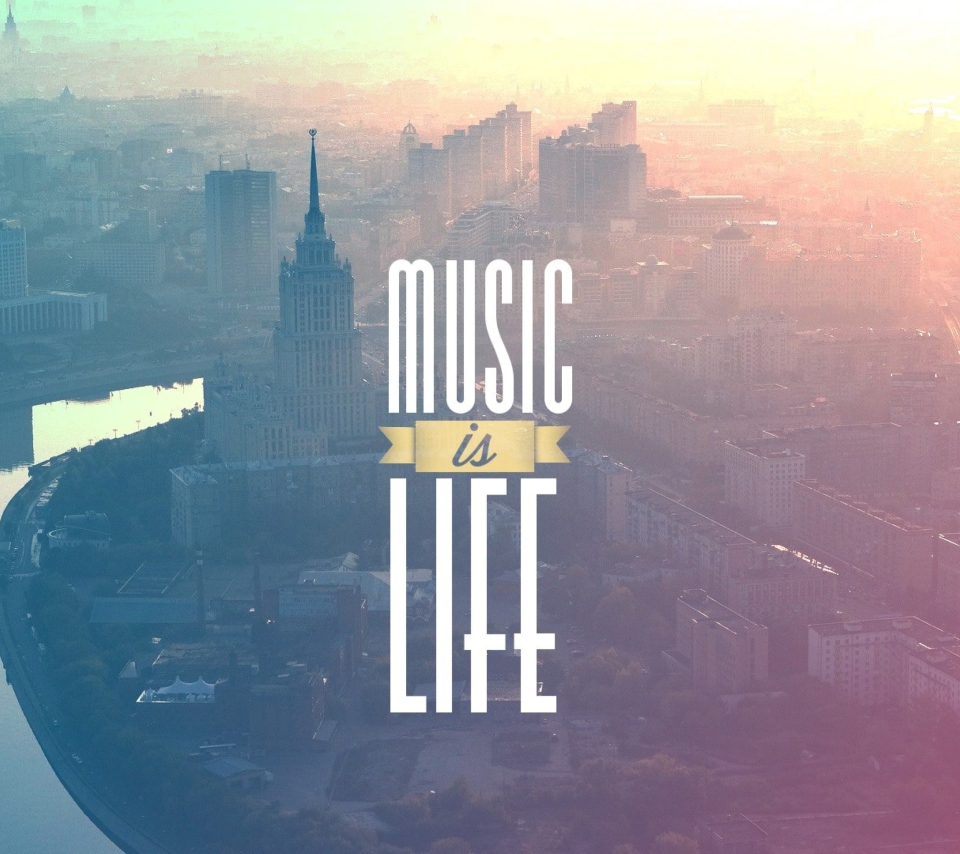 Fondo de pantalla Music Is Life 960x854