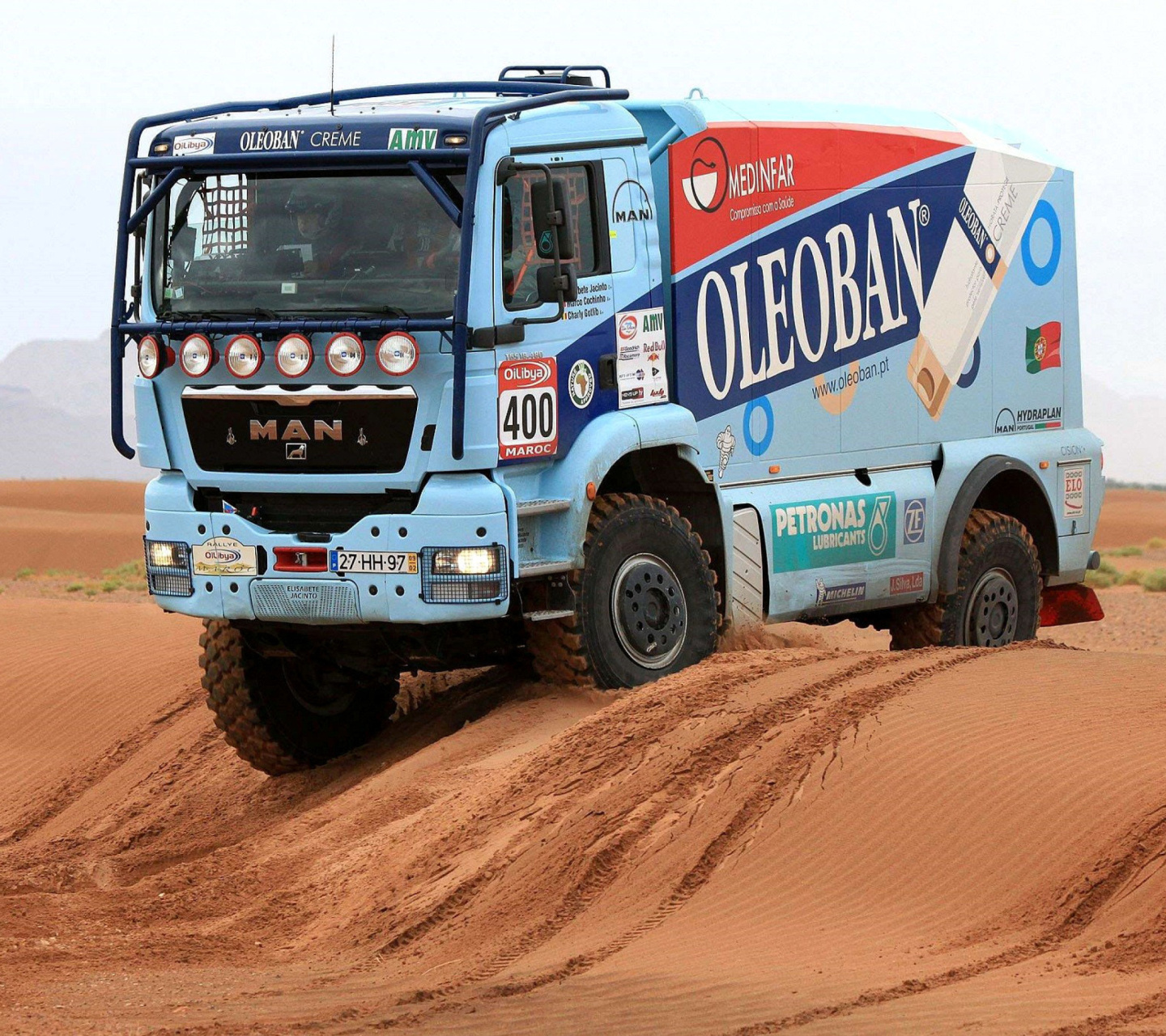 Обои Dakar Rally Man Truck 1440x1280