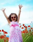 Happy Little Girl In Love With Life wallpaper 128x160