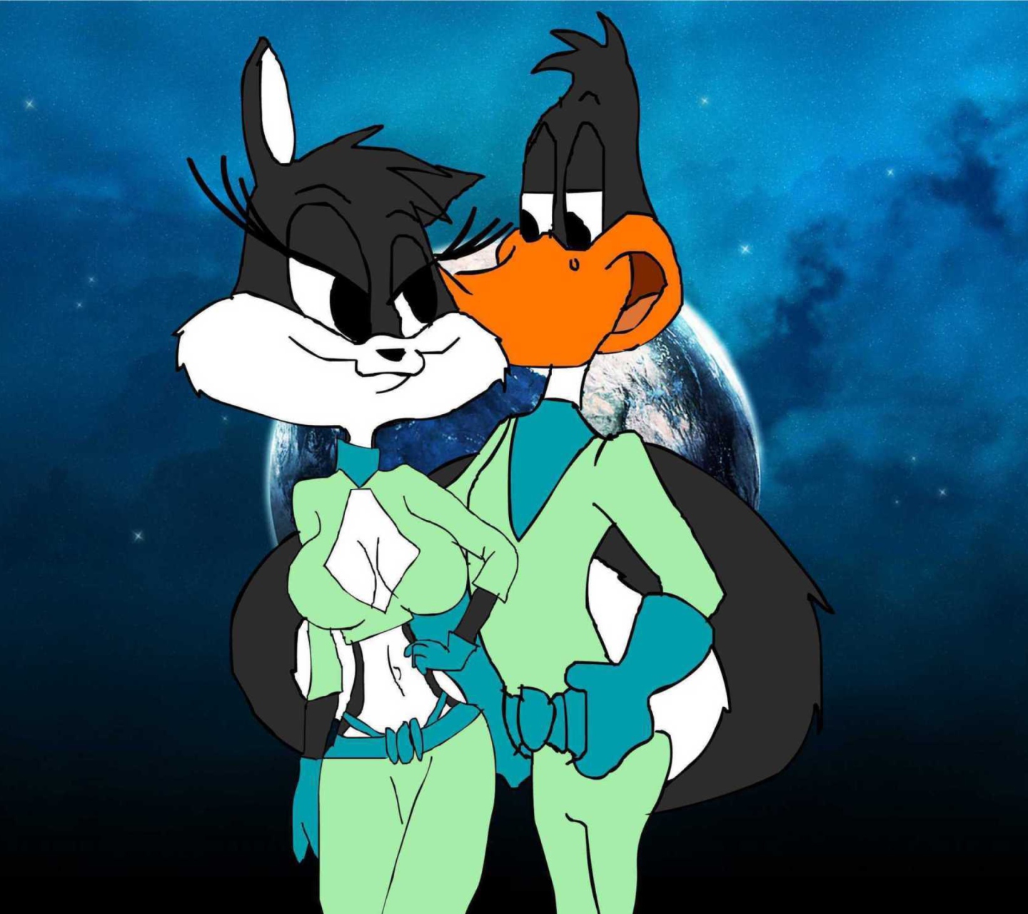 Fondo de pantalla Duck Dodgers - Penelope 1440x1280