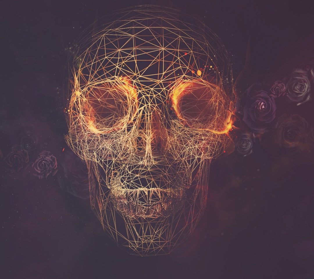 Das Skull Artwork Wallpaper 1080x960