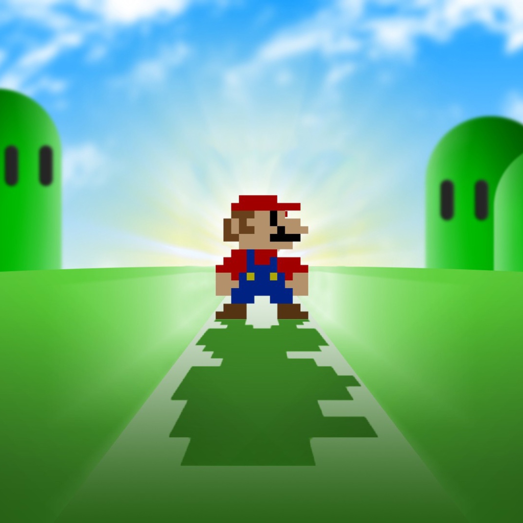 Das Super Mario Video Game Wallpaper 1024x1024