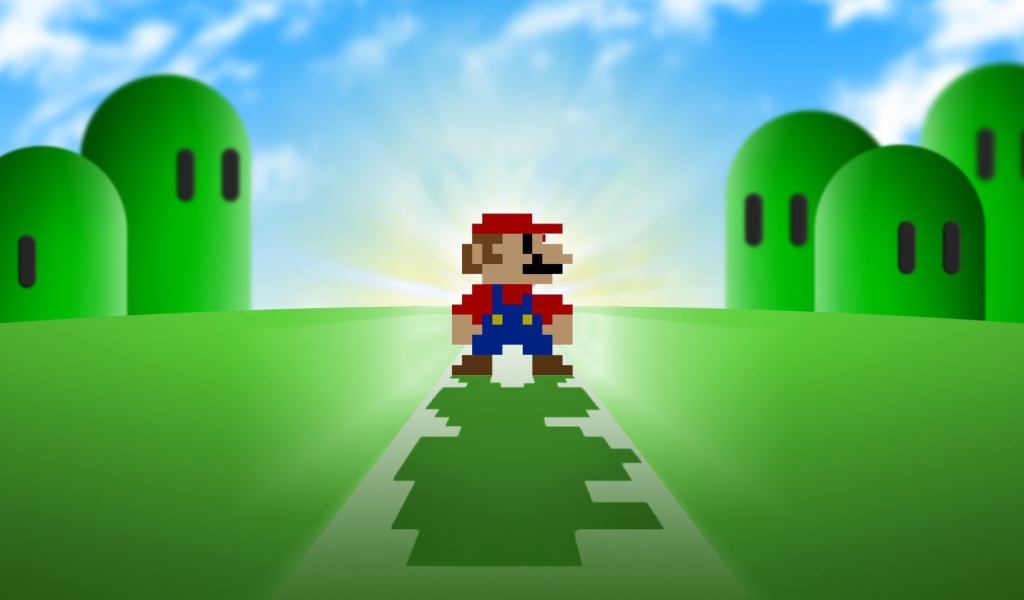 Das Super Mario Video Game Wallpaper 1024x600