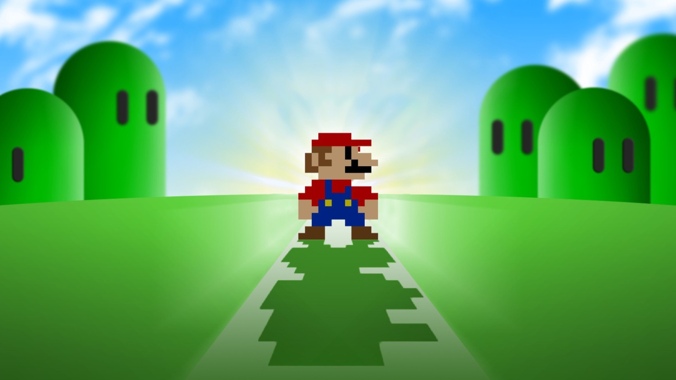 Das Super Mario Video Game Wallpaper 1366x768