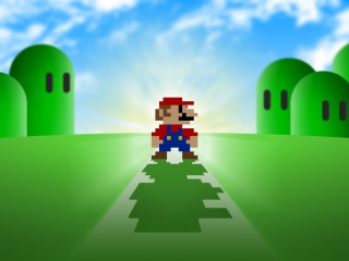 Das Super Mario Video Game Wallpaper 320x240