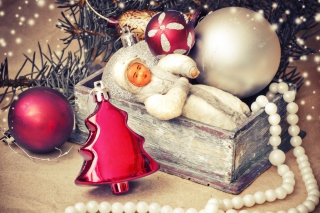 Kostenloses Christmas Toys And Balls Wallpaper für Android, iPhone und iPad