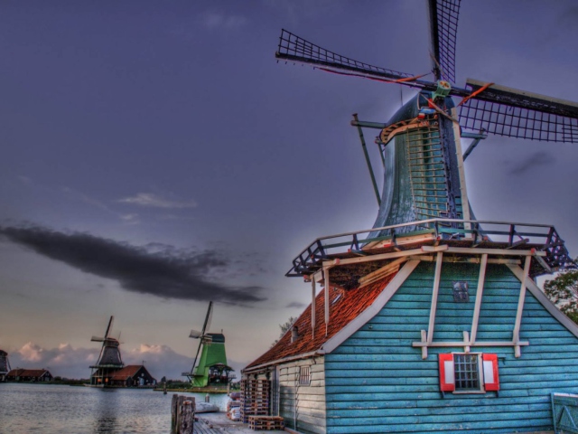 Windmill wallpaper 640x480