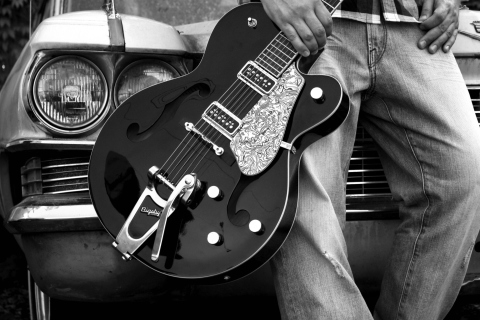 Das Guitar Bigsby Wallpaper 480x320