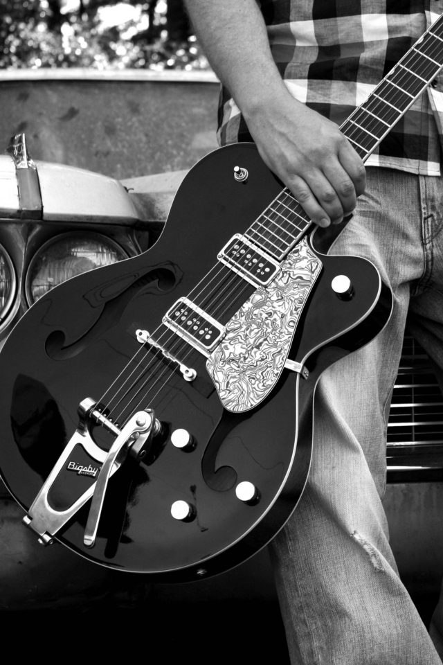 Das Guitar Bigsby Wallpaper 640x960