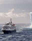 Обои Antarctica Iceberg Ship 128x160