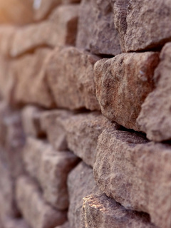 Macro Brick Wall Closeup wallpaper 240x320