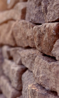 Fondo de pantalla Macro Brick Wall Closeup 240x400
