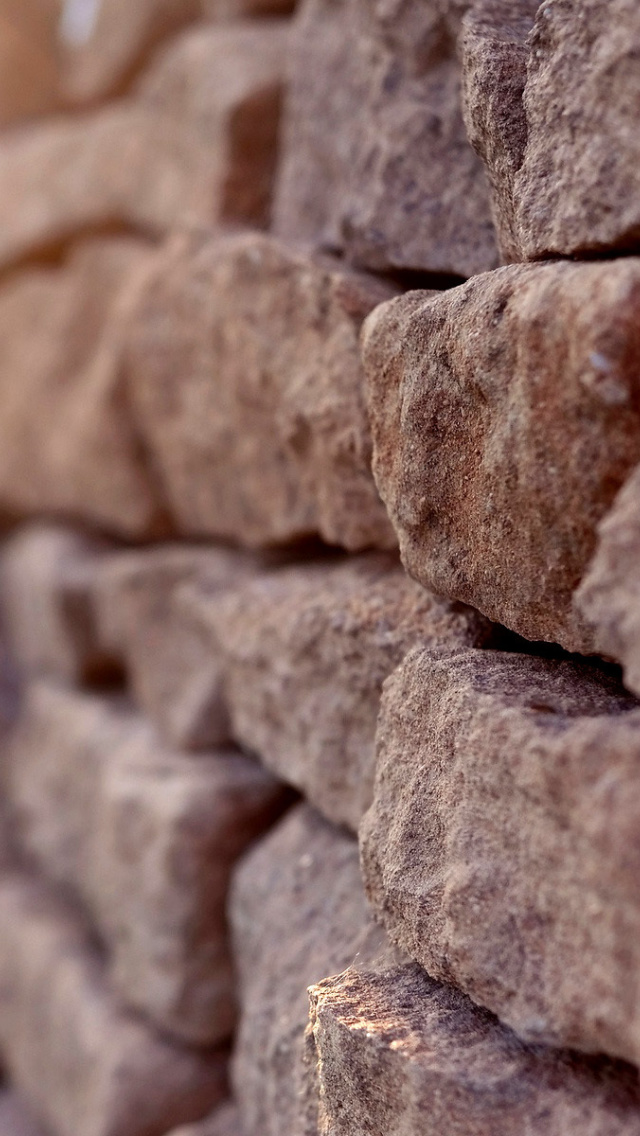 Das Macro Brick Wall Closeup Wallpaper 640x1136