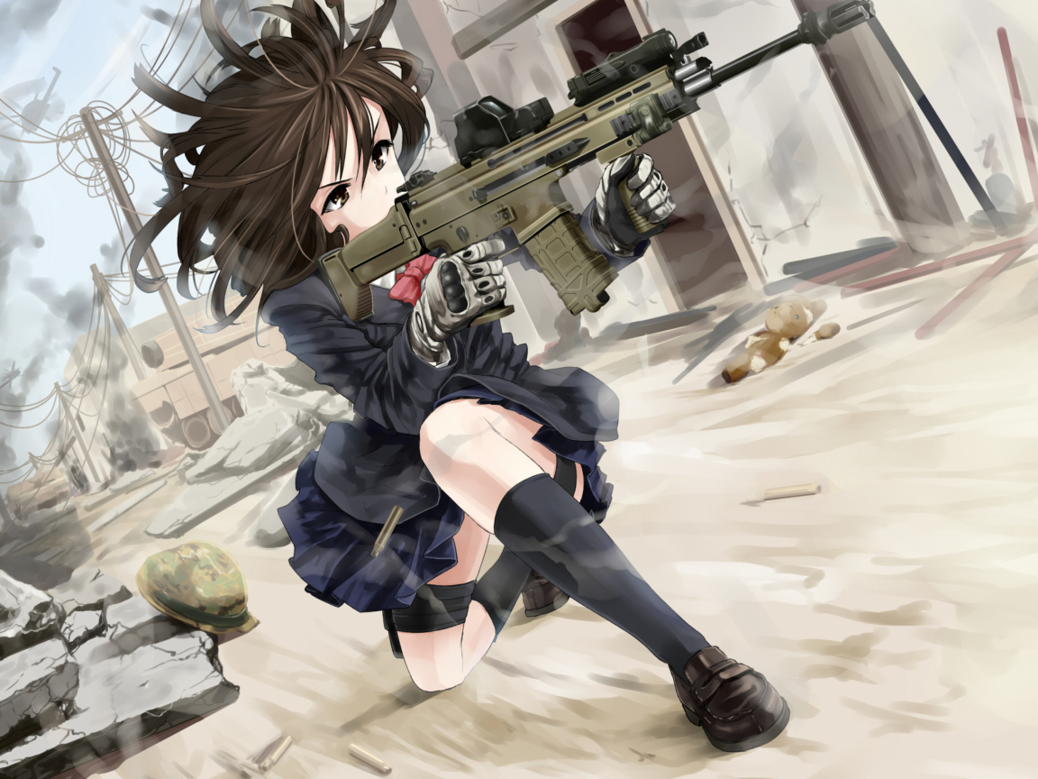 Das Anime Warrior Girl Wallpaper 1152x864