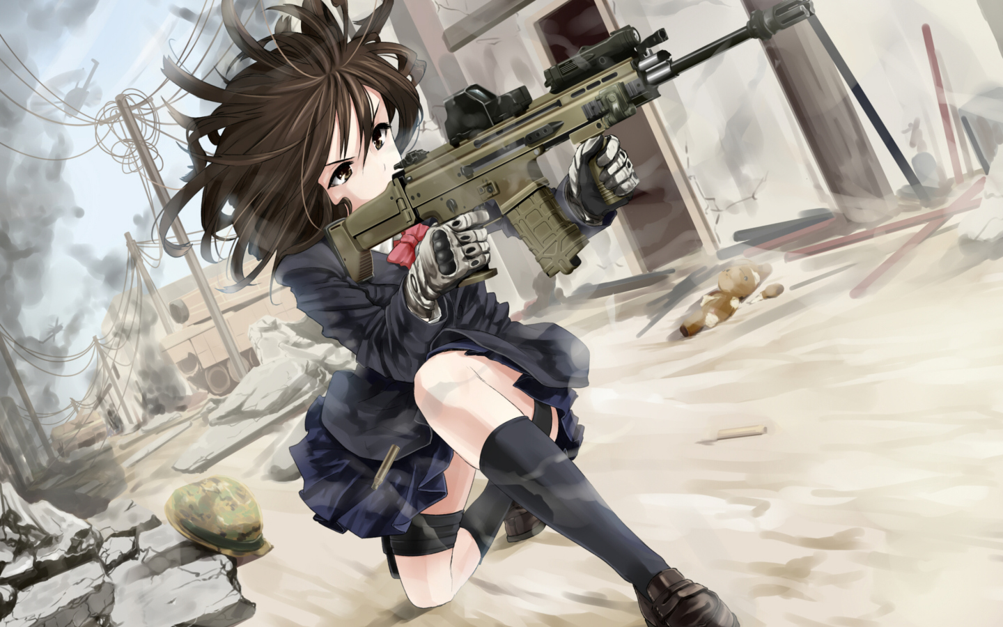 Das Anime Warrior Girl Wallpaper 1440x900