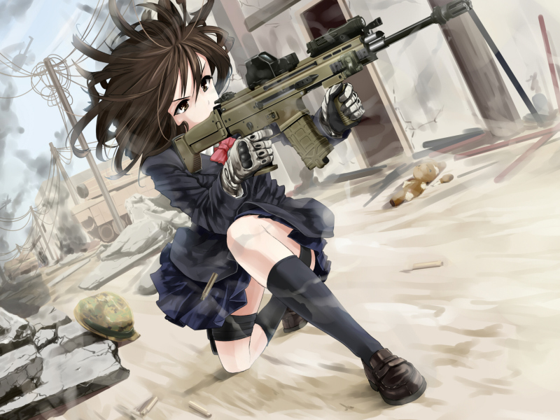 Fondo de pantalla Anime Warrior Girl 800x600