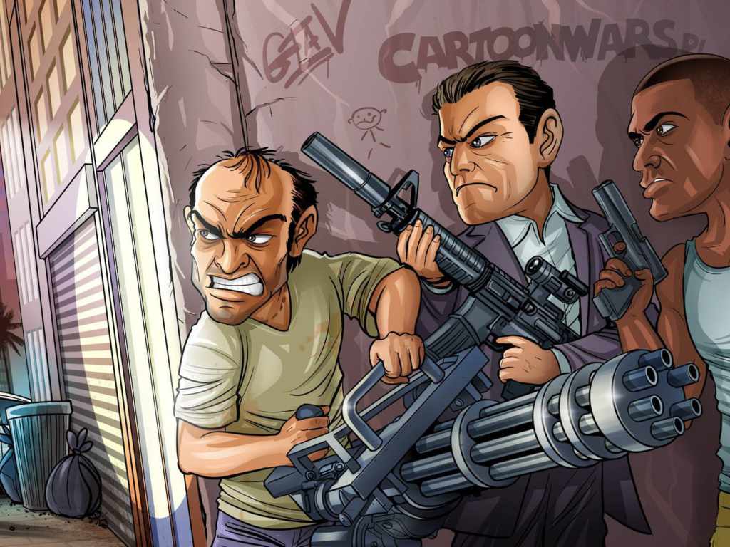 Sfondi Grand Theft Auto V Gangsters 1024x768