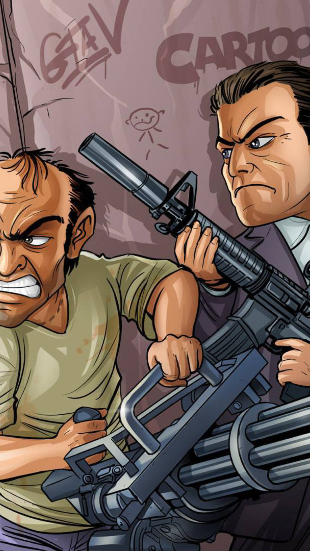 Grand Theft Auto V Gangsters wallpaper 1080x1920